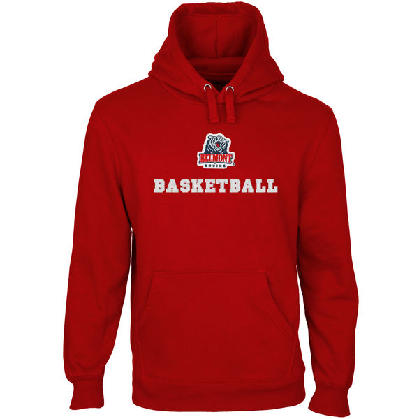Men NCAA Belmont Bruins Custom Sport Logo Applique Pullover Hoodie Red